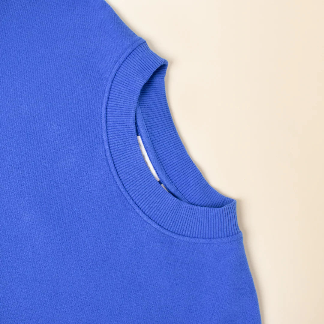 Kindness Sweater aus Bio-Baumwolle in Königsblau