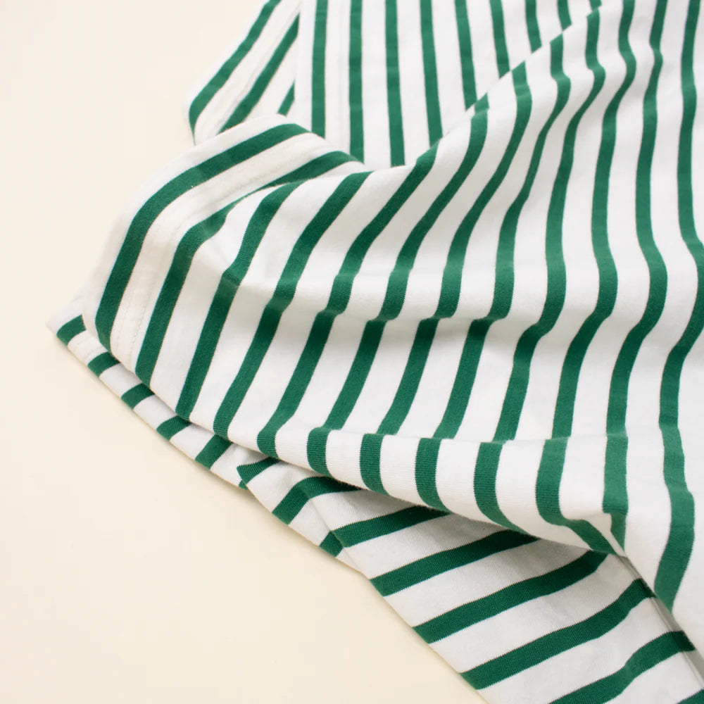 Langarmshirt Gestreift aus Bio-Baumwolle in Bordeaux/Off-White