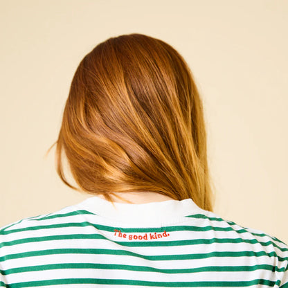 Langarmshirt Gestreift aus Bio-Baumwolle in Bordeaux/Off-White