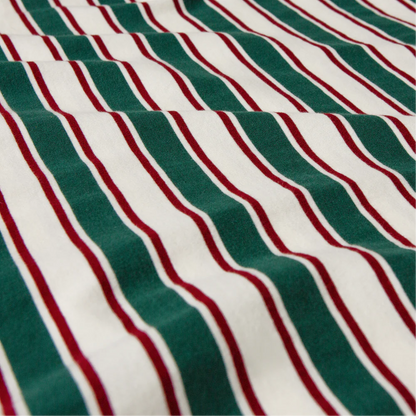Langarmshirt Gestreift aus Bio-Baumwolle in Dunkelgrün/Bordeaux