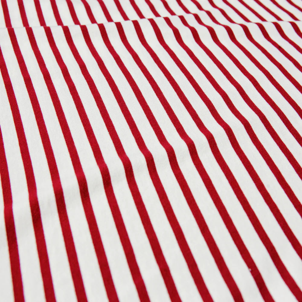 Langarmshirt Gestreift aus Bio-Baumwolle in Bordeaux/Off-White