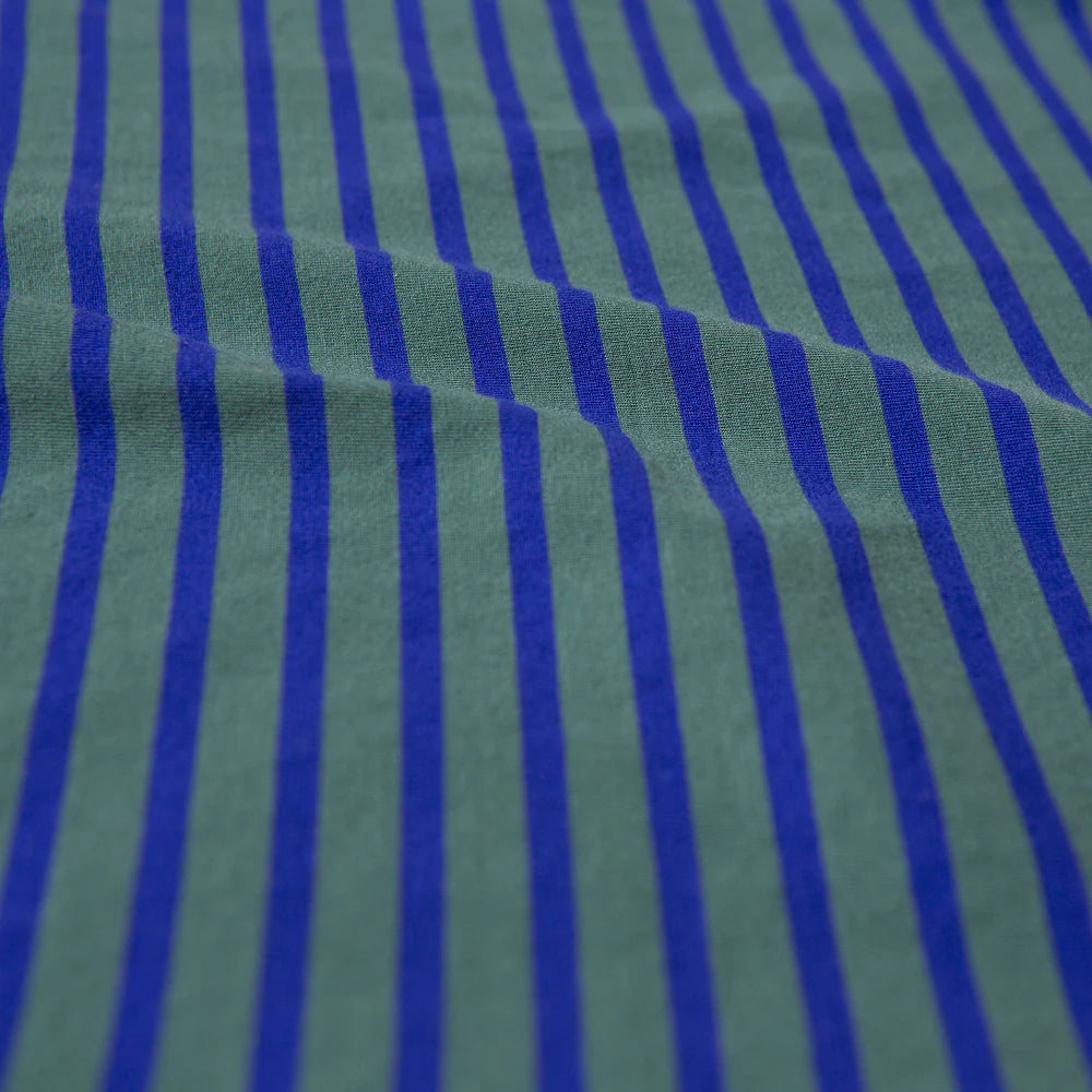Langarmshirt Gestreift aus Bio-Baumwolle in Dunkelgrün/Blau