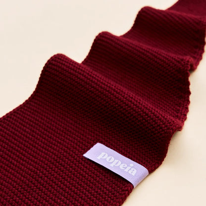 Mini-Schal aus Merinowolle Bordeaux