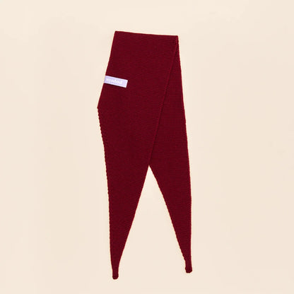 Mini-Schal aus Merinowolle Bordeaux