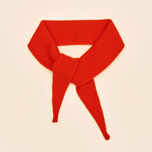 Mini-Schal aus Merinowolle Rot