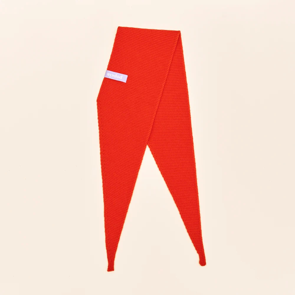 Mini-Schal aus Merinowolle Rot