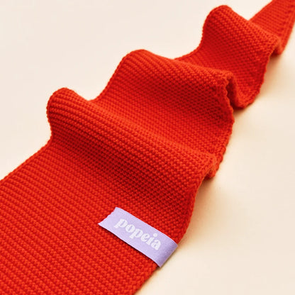 Mini-Schal aus Merinowolle Rot