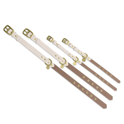 Handgemachtes Hundehalsband Outdoor – FLEX Mocca/Mousse