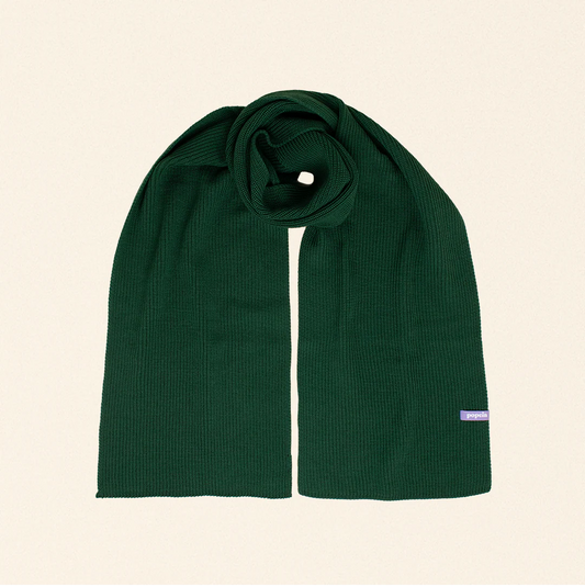 Schal aus Merinowolle Dunkelgrün