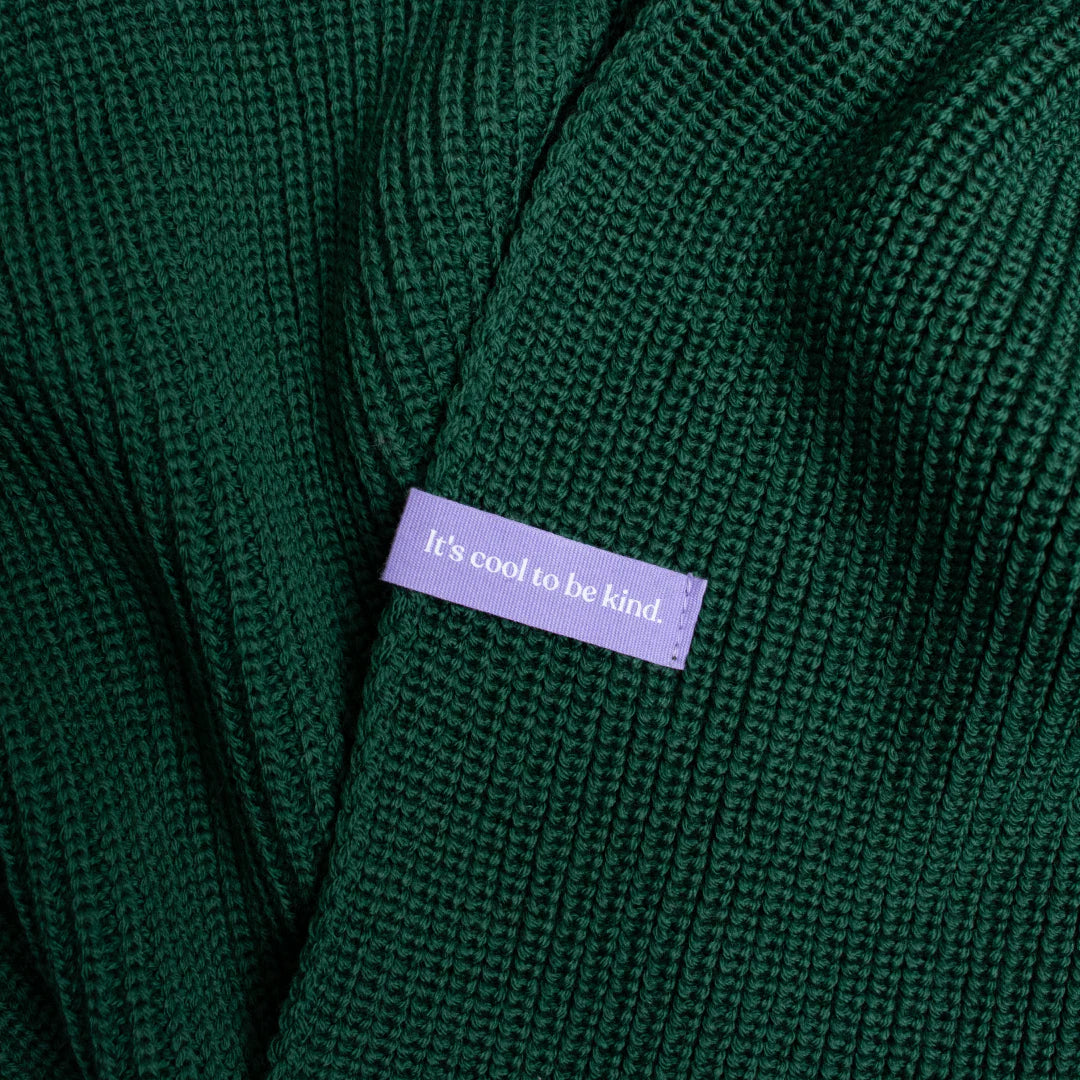 Schal aus Merinowolle Dunkelgrün