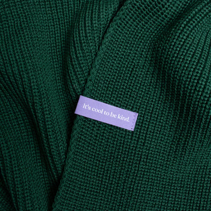 Schal aus Merinowolle Dunkelgrün