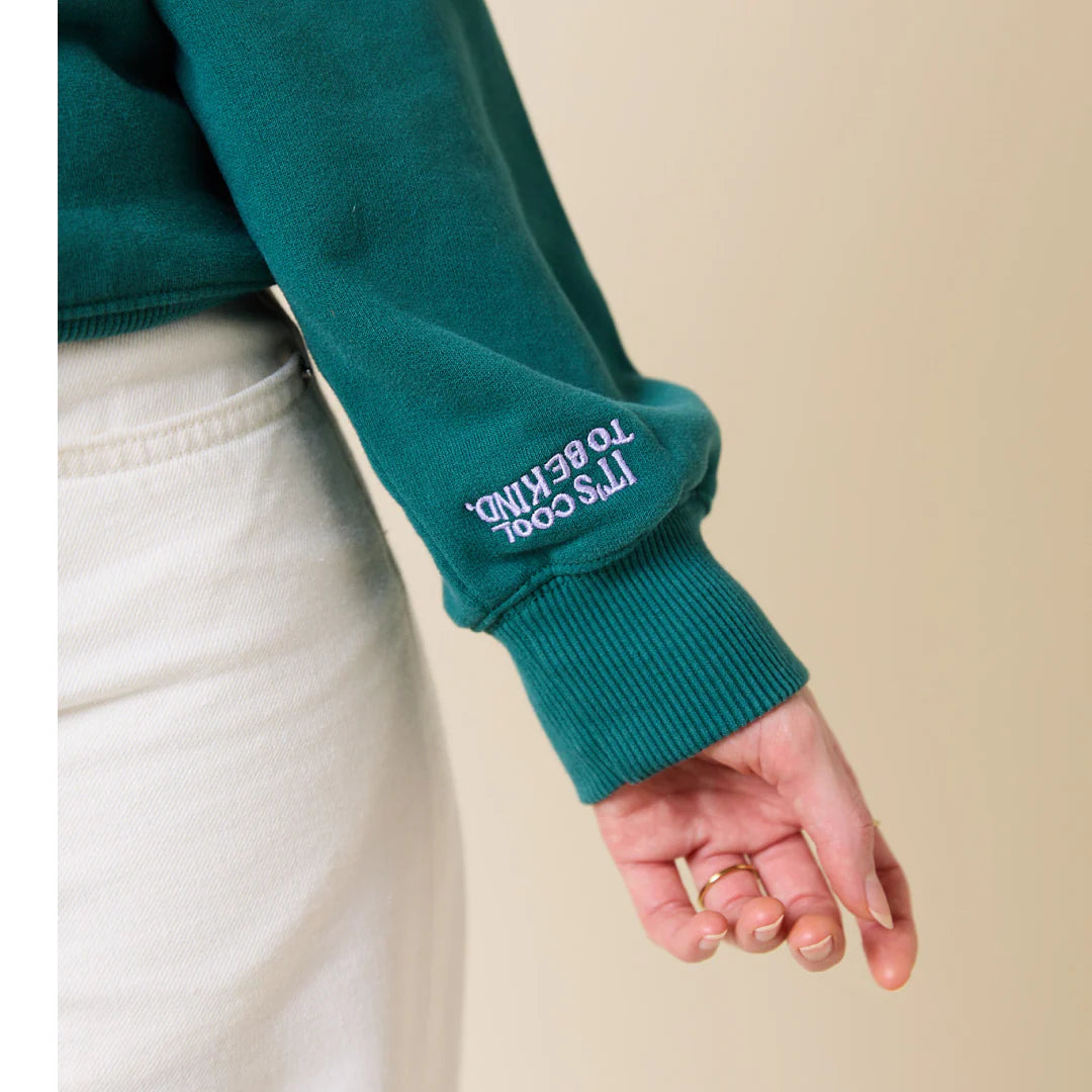 Kindness Sweater aus Bio-Baumwolle in College Grün