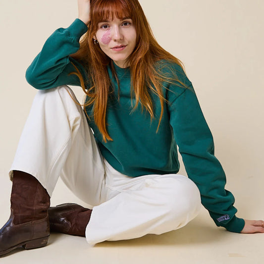 Kindness Sweater aus Bio-Baumwolle in College Grün