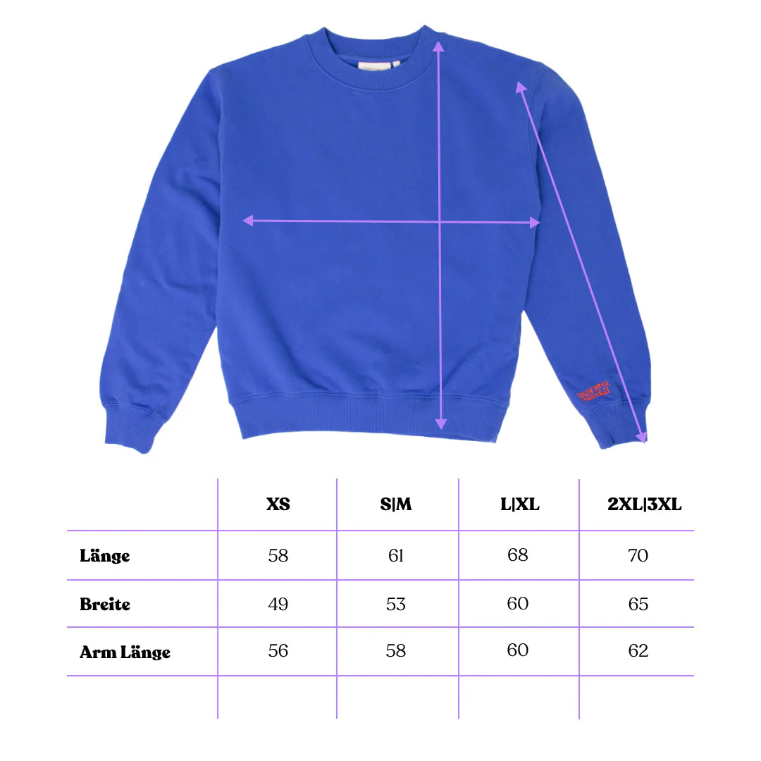 Kindness Sweater aus Bio-Baumwolle in Königsblau