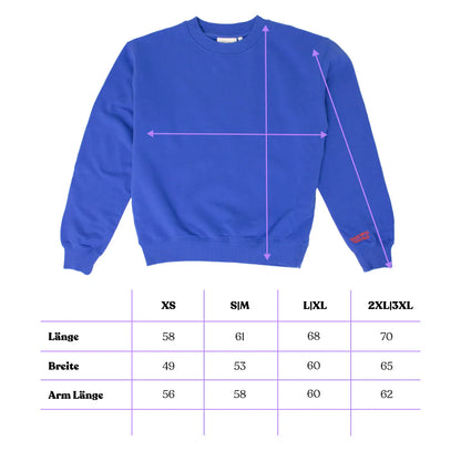 Kindness Sweater aus Bio-Baumwolle in Königsblau