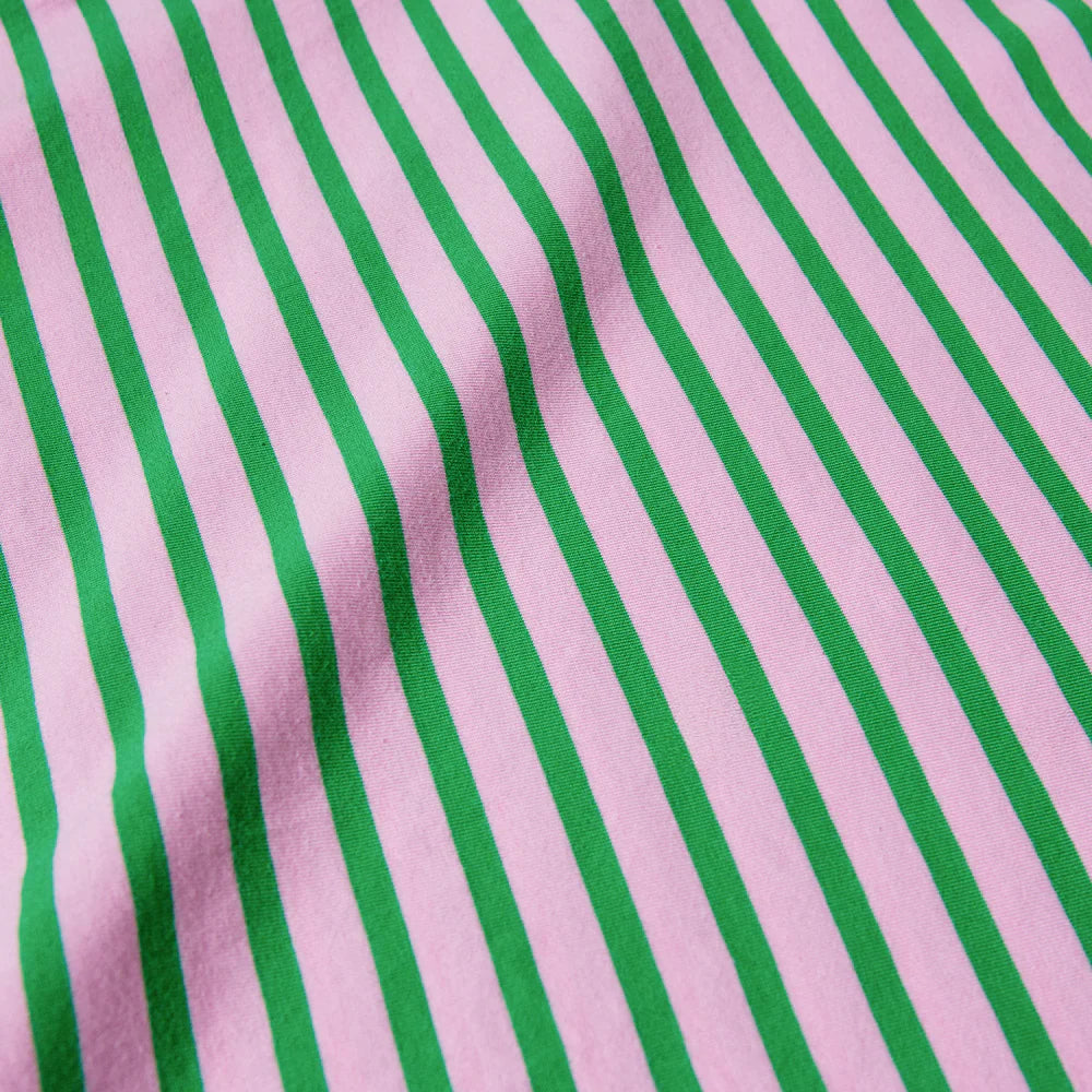 T-Shirt Gestreift aus Bio-Baumwolle in Pink/Grün