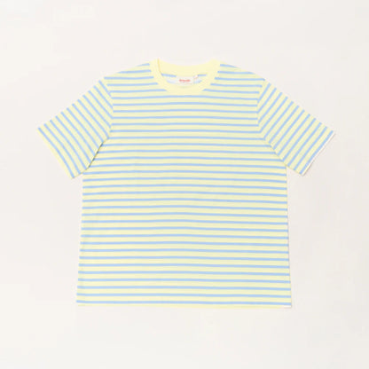 T-Shirt Gestreift aus Bio-Baumwolle in Gelb/Hellblau