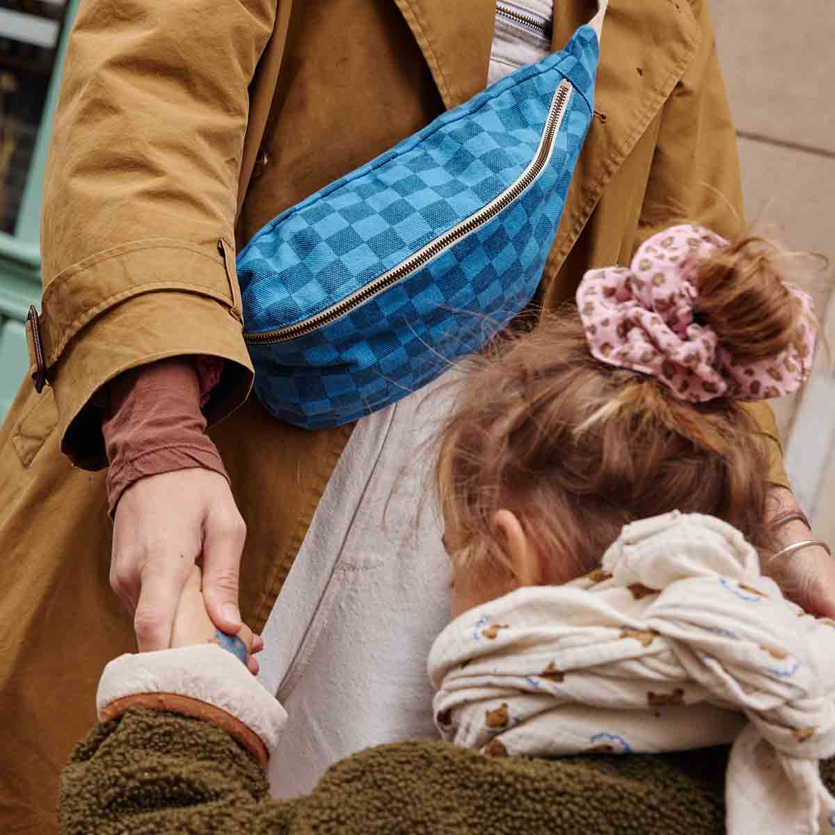 Gürteltasche DAMIER Schachbrett Marineblau