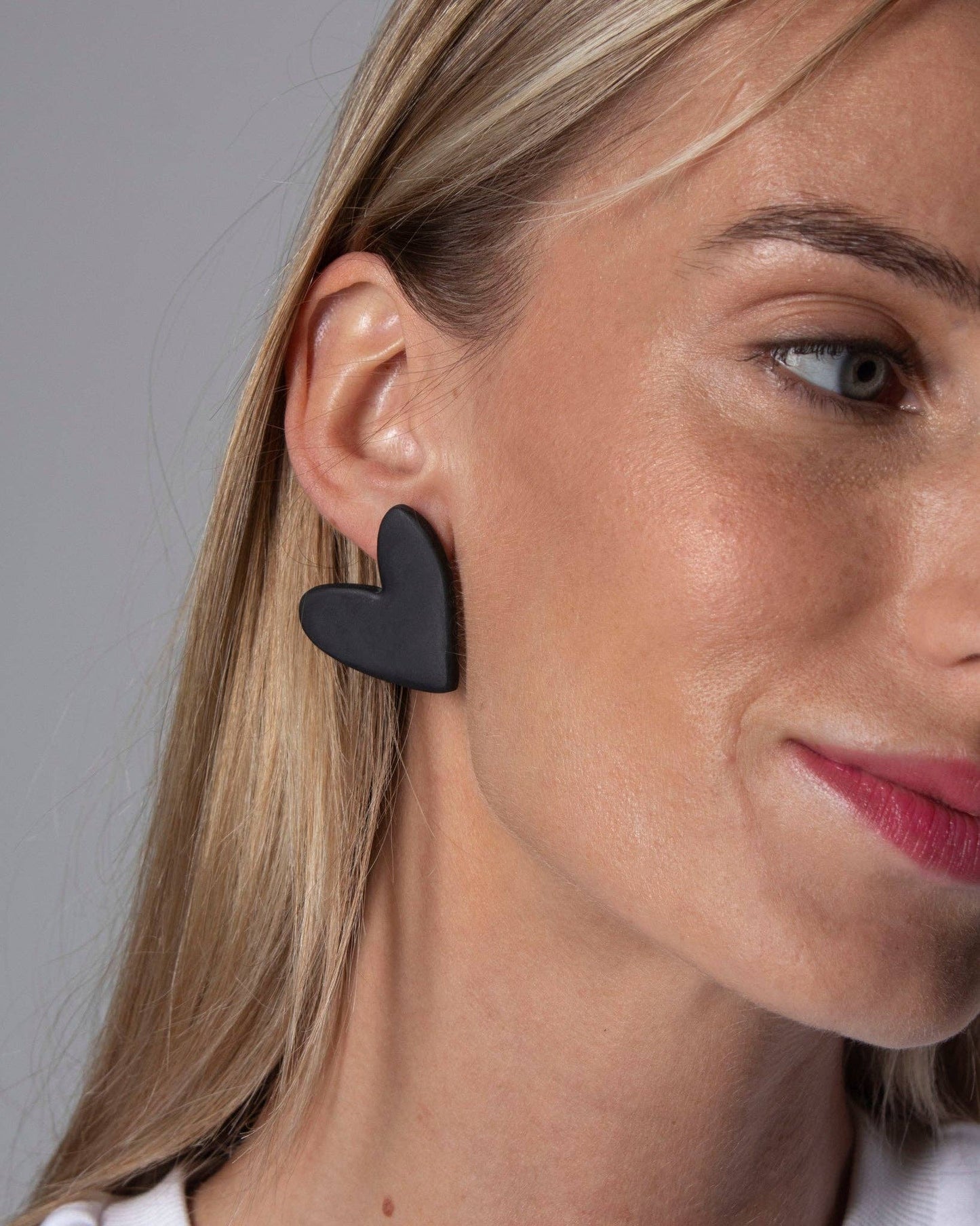 Herz-Ohrringe | Schwarz