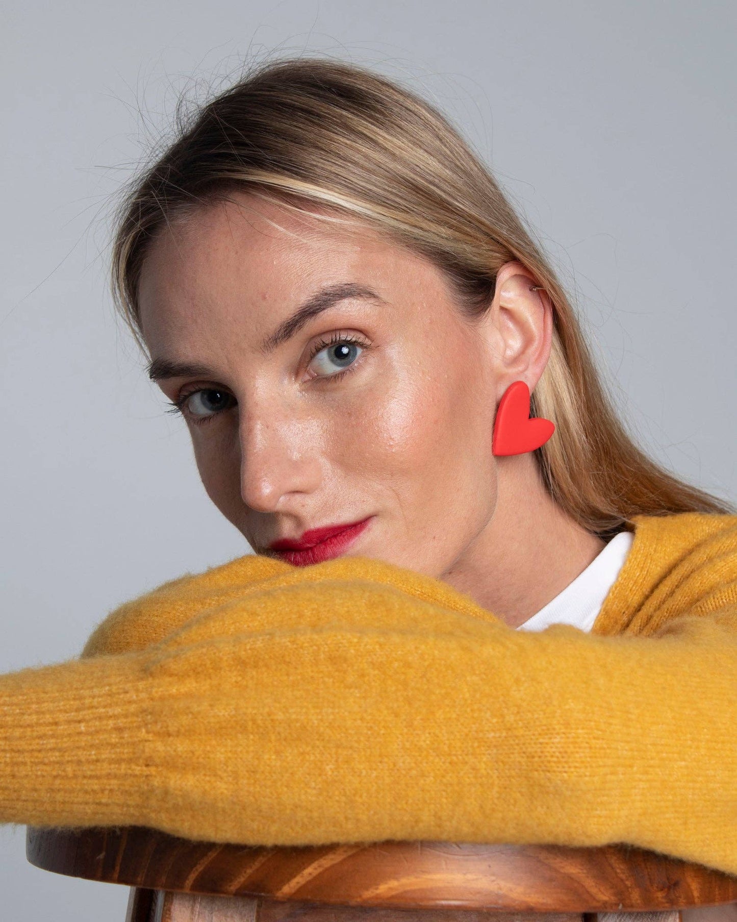Herz-Ohrringe | Rot