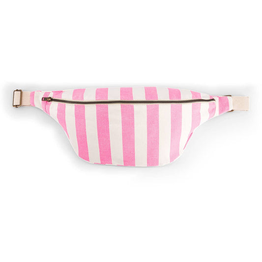 NEONPINKE GESTREIFTE GÜRTELTASCHE