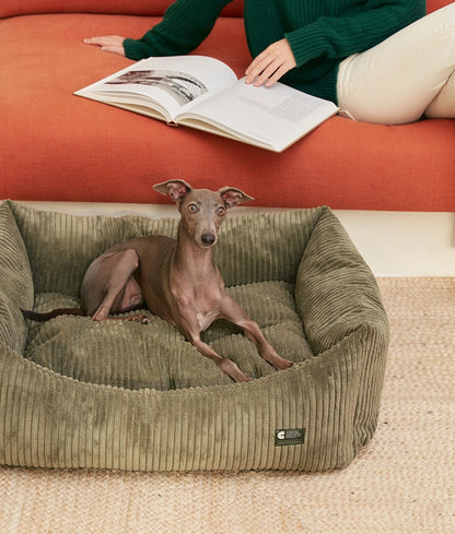 Kord-Hundebett Snozy Grün