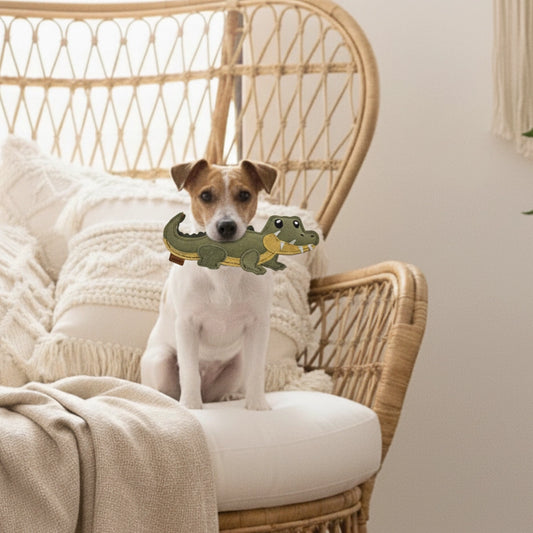 Hundespielzeug "Krokodil" aus Leder
