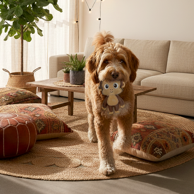 Hundespielzeug "Affe" aus Leder