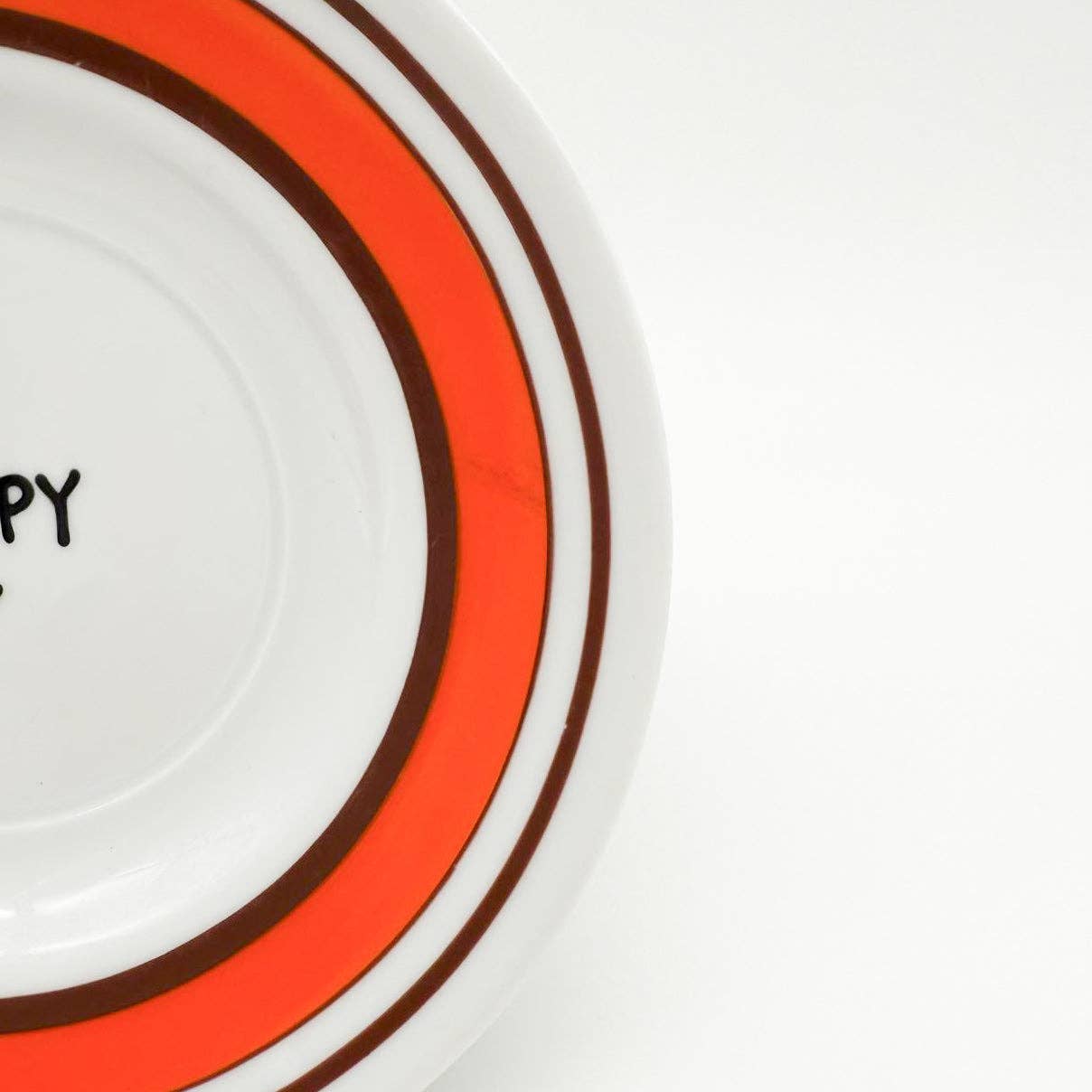 Wandteller small HAPPY "orange retro"