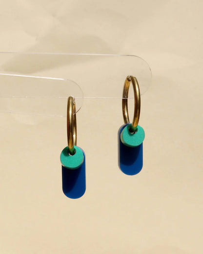 Dopamine Colors Creolen in Blau und Türkis