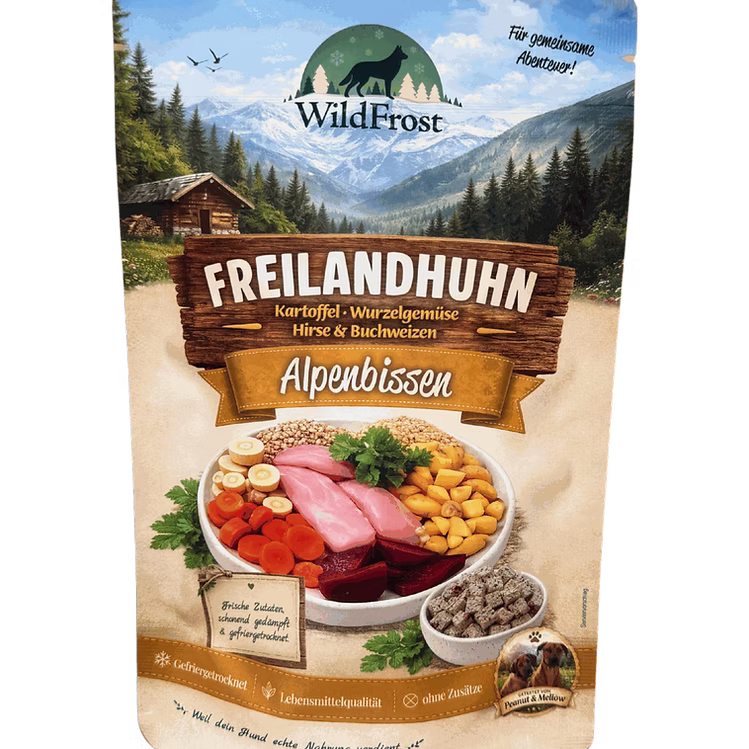 Alpenbissen Freilandhuhn