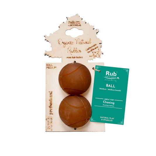 Rub Ball Hundespielzeug aus natürlichem Bio-Kautschuk