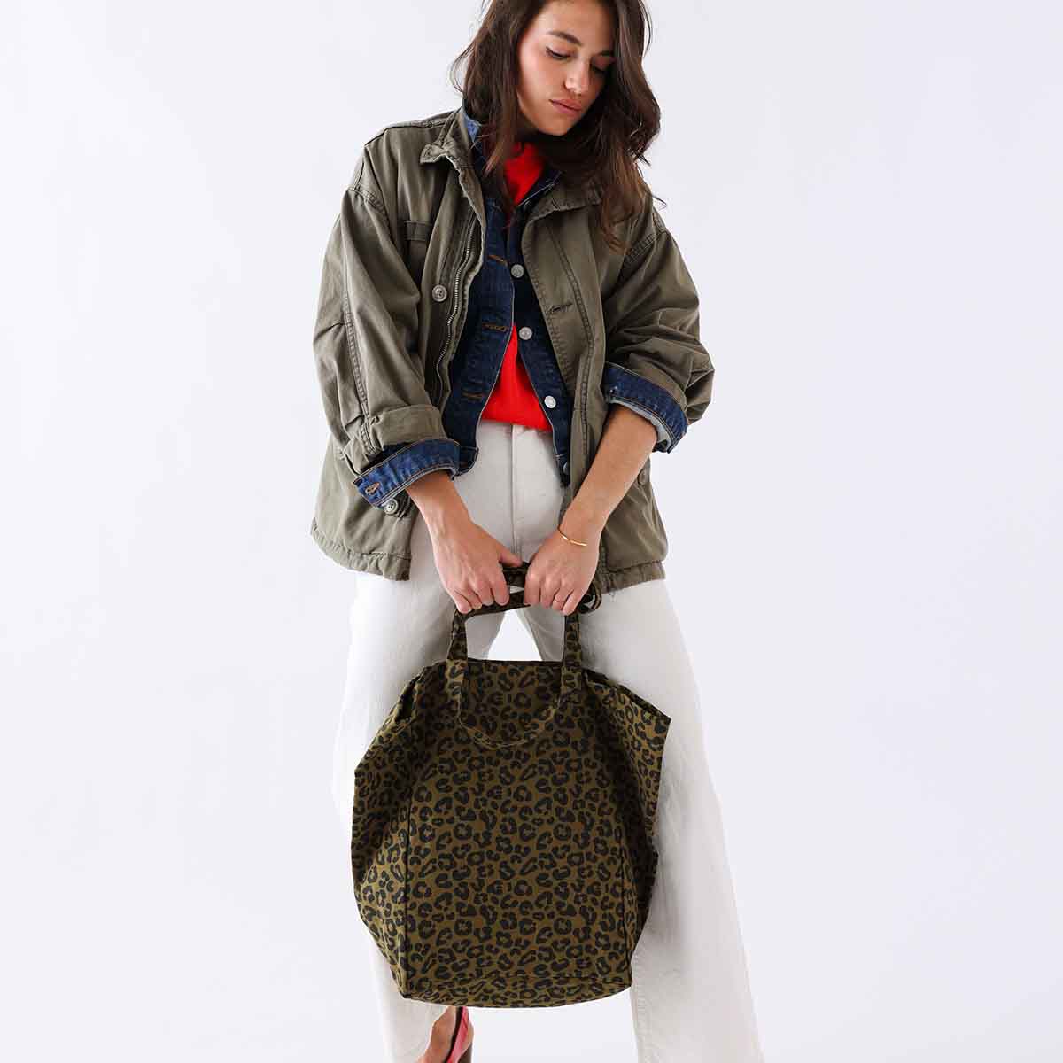 Shopper ELISABETH aus Baumwollcanvas mit Washed-Effekt
