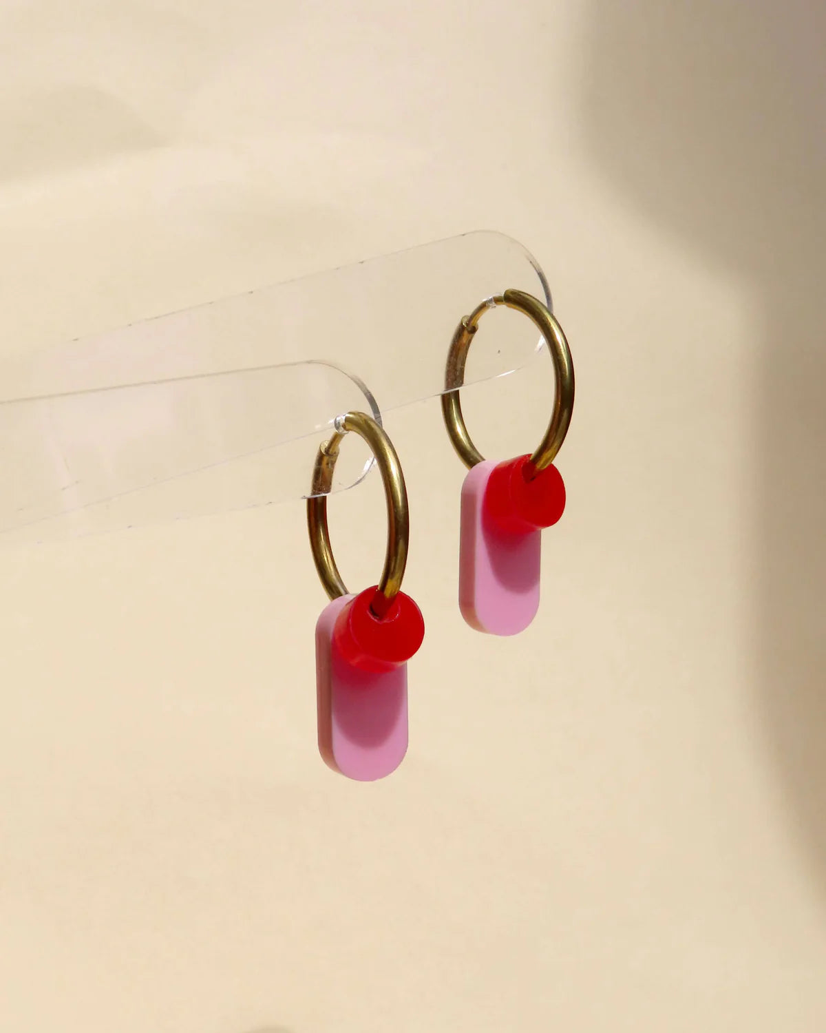 Dopamine Colors Creolen in Rosa/Rot