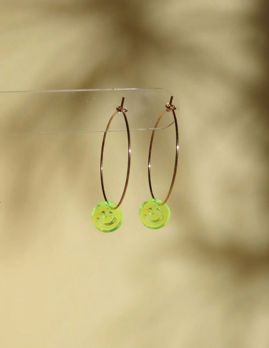 Neon Smiles Creolen aus Edelstahl