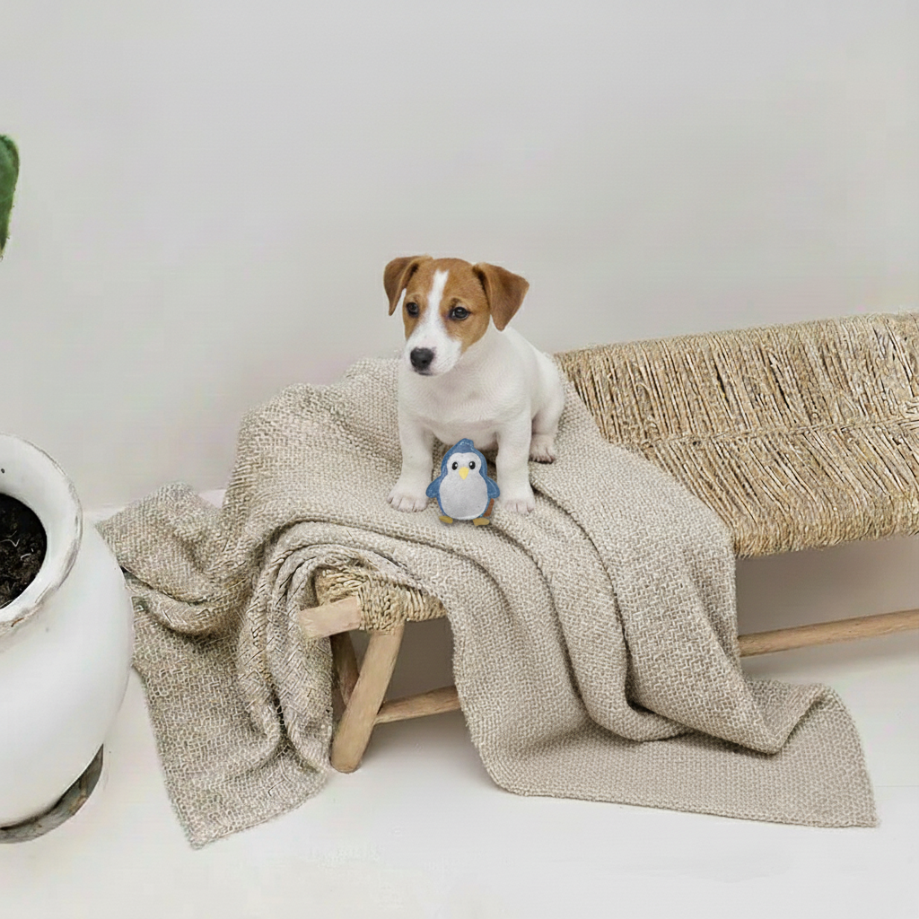 Hundespielzeug "Pinguin" aus Leder