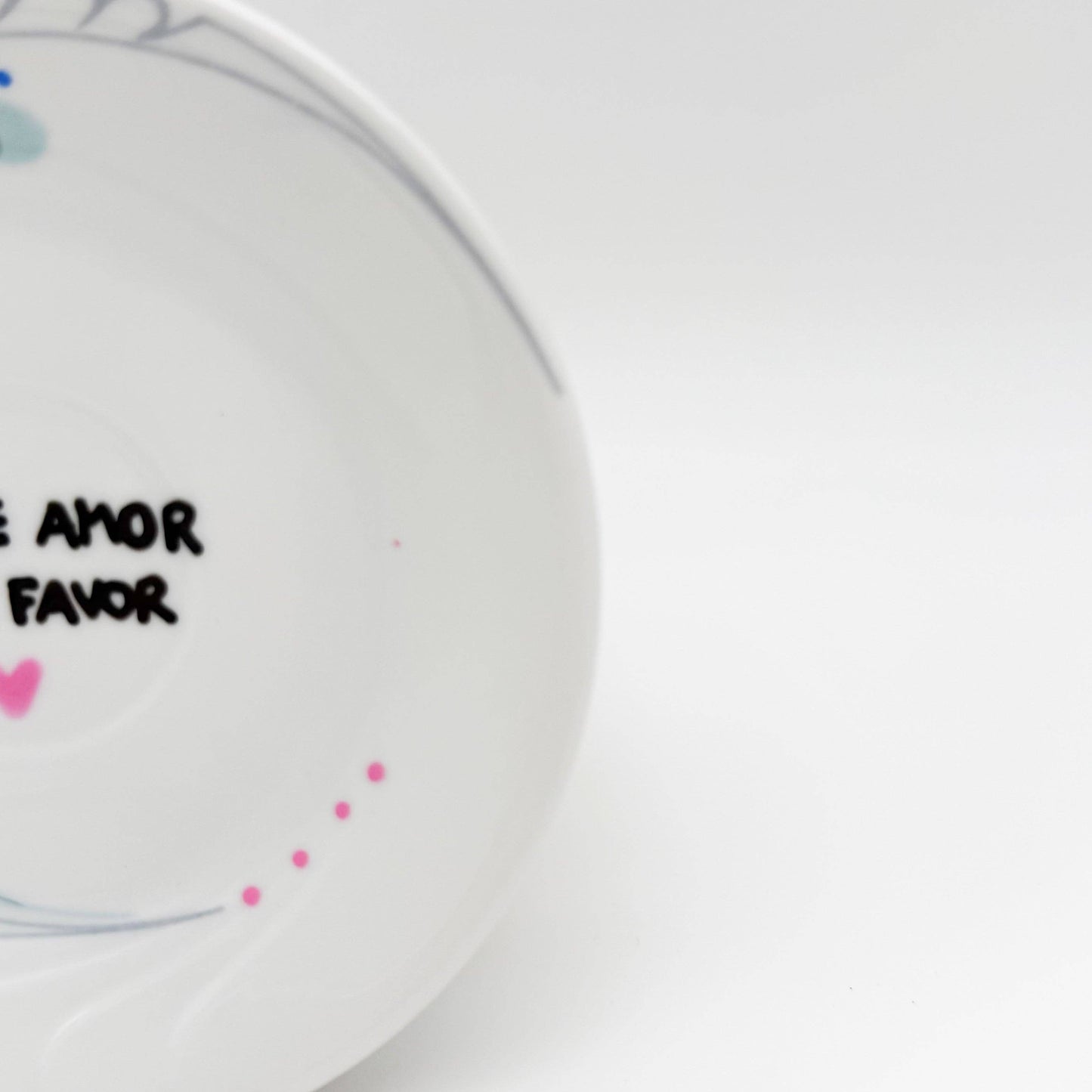 Wandteller mini MORE AMOR POR FAVOR "trash"