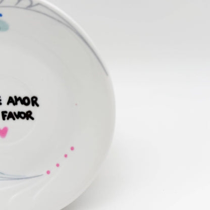 Wandteller mini MORE AMOR POR FAVOR "trash"