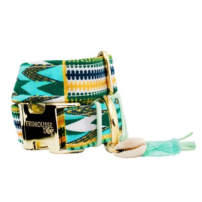 Handgemachtes Hundehalsband Baumwolle Glitzereffekt – Ancara