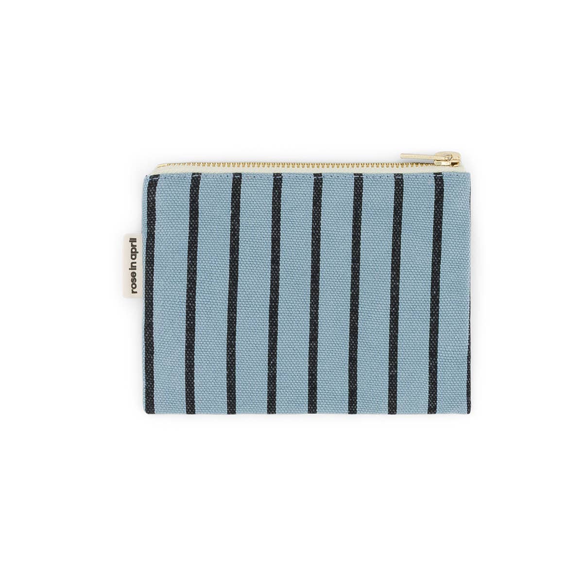 Pouch MARIE gestreift Schwarz/Himmelblau