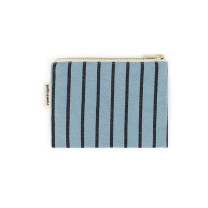 Pouch MARIE gestreift Schwarz/Himmelblau