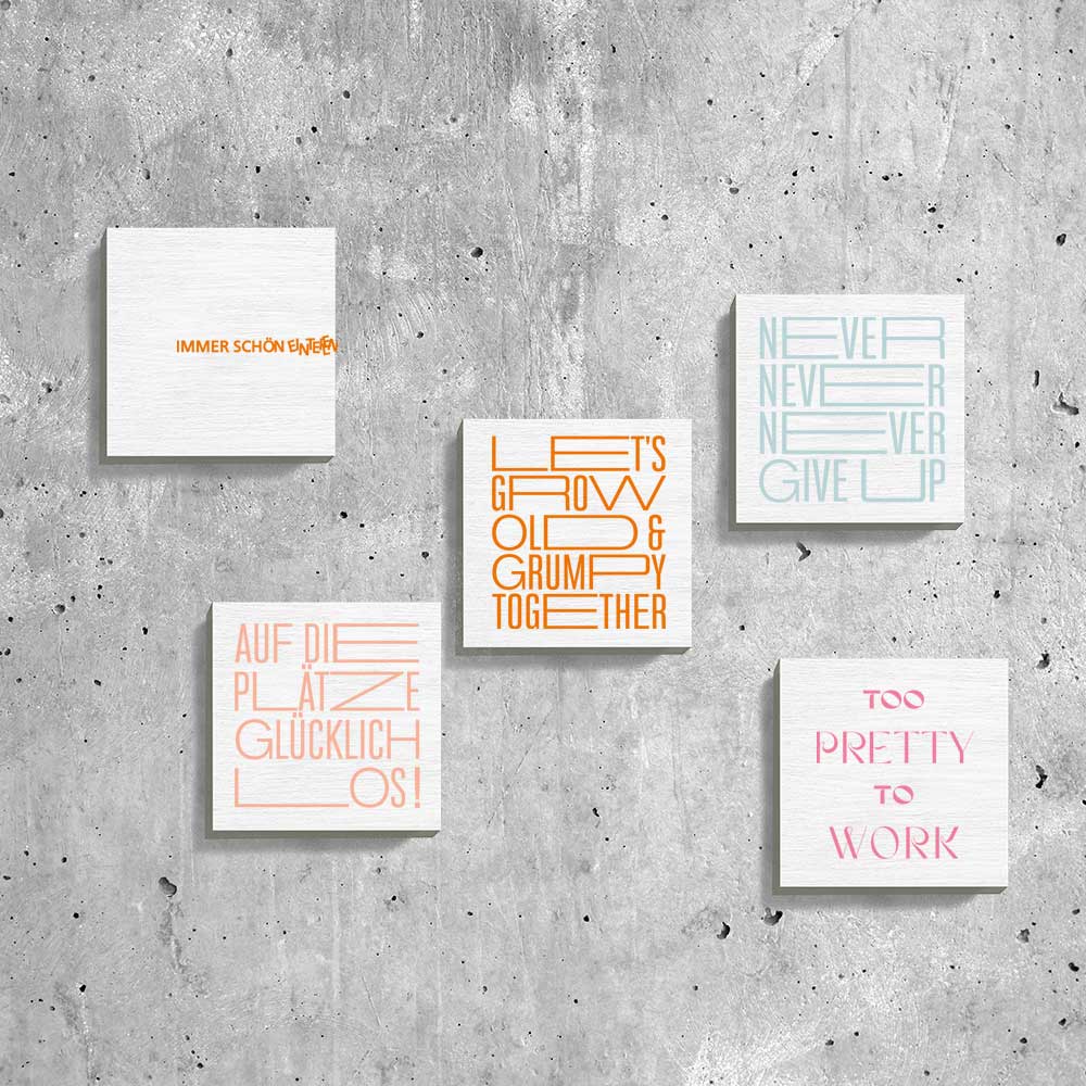 Woody Wandtafel "Too pretty to work"