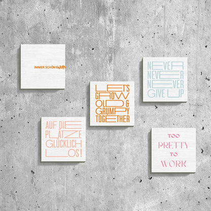 Woody Wandtafel "Too pretty to work"