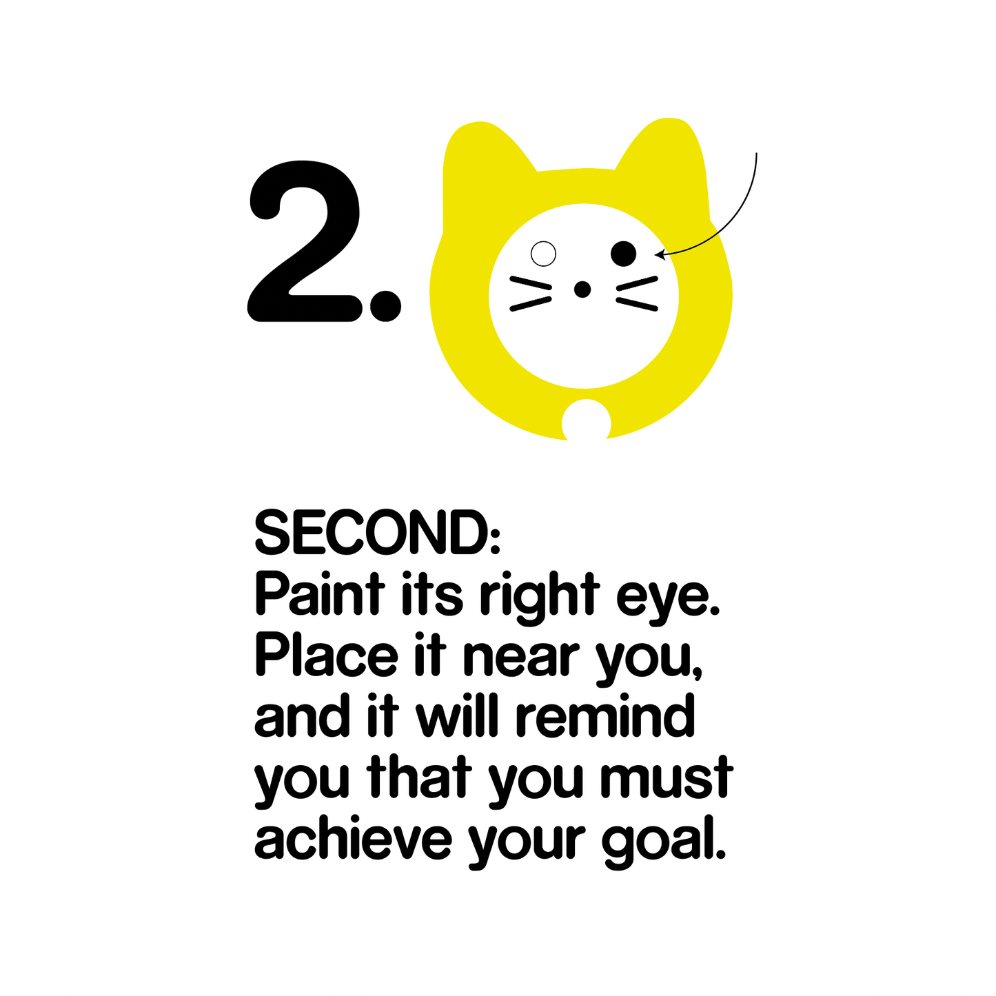 Daruma-Neko | Schwarz (Gutes Leben)