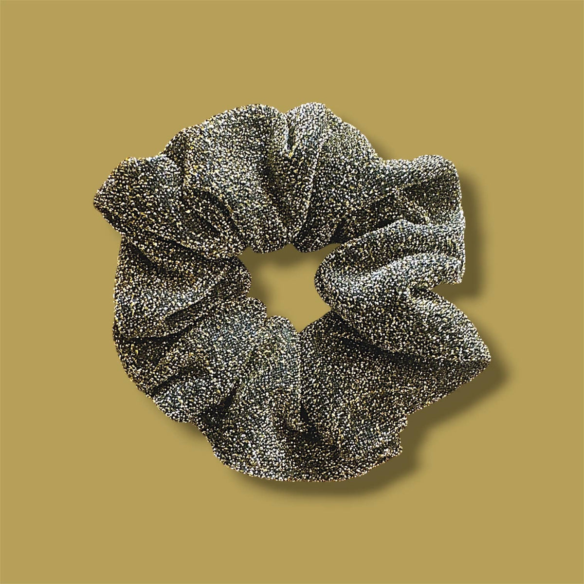 Pailletten-Scrunchie - Bronze