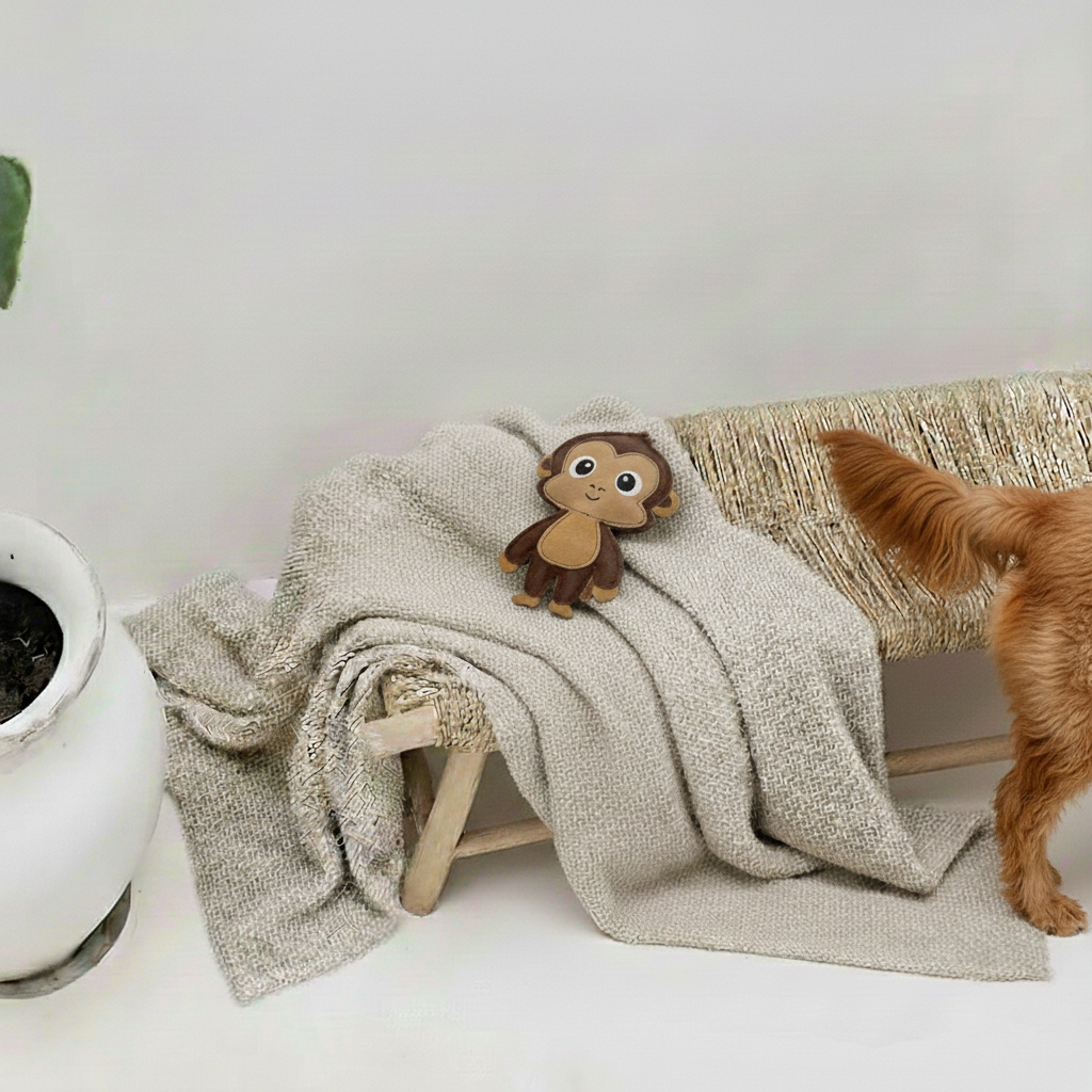 Hundespielzeug "Affe" aus Leder