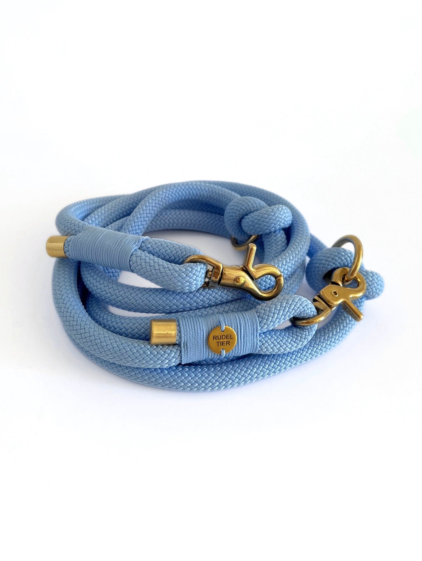 verstellbare Hundeleine Baby Blue aus Tau
