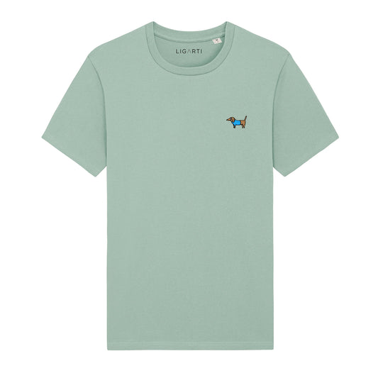 Besticktes T-Shirt Steffen der Dackel | Mint