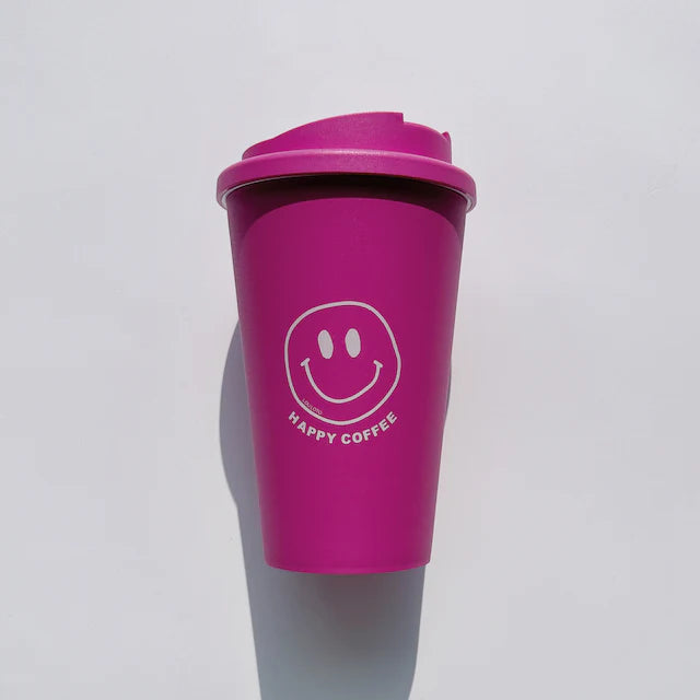 To Go Becher HAPPY COFFEE | Pink