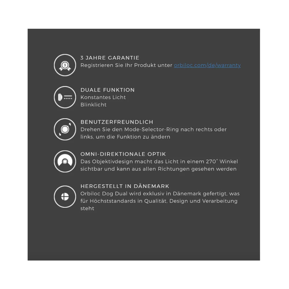 Orbiloc Sicherheitslicht für Hunde | Dog Dual & Mini